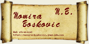 Momira Bošković vizit kartica